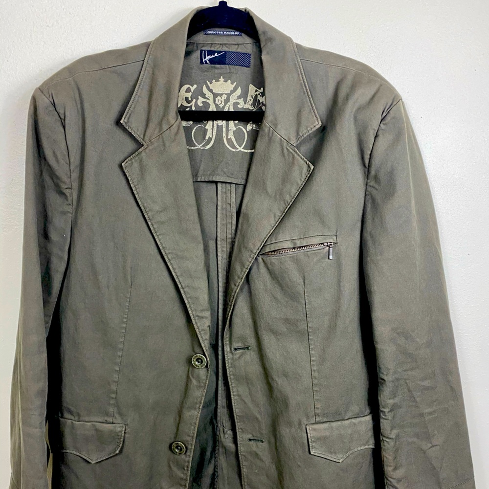 Hause of Howe Blazer Olive Drab Military style